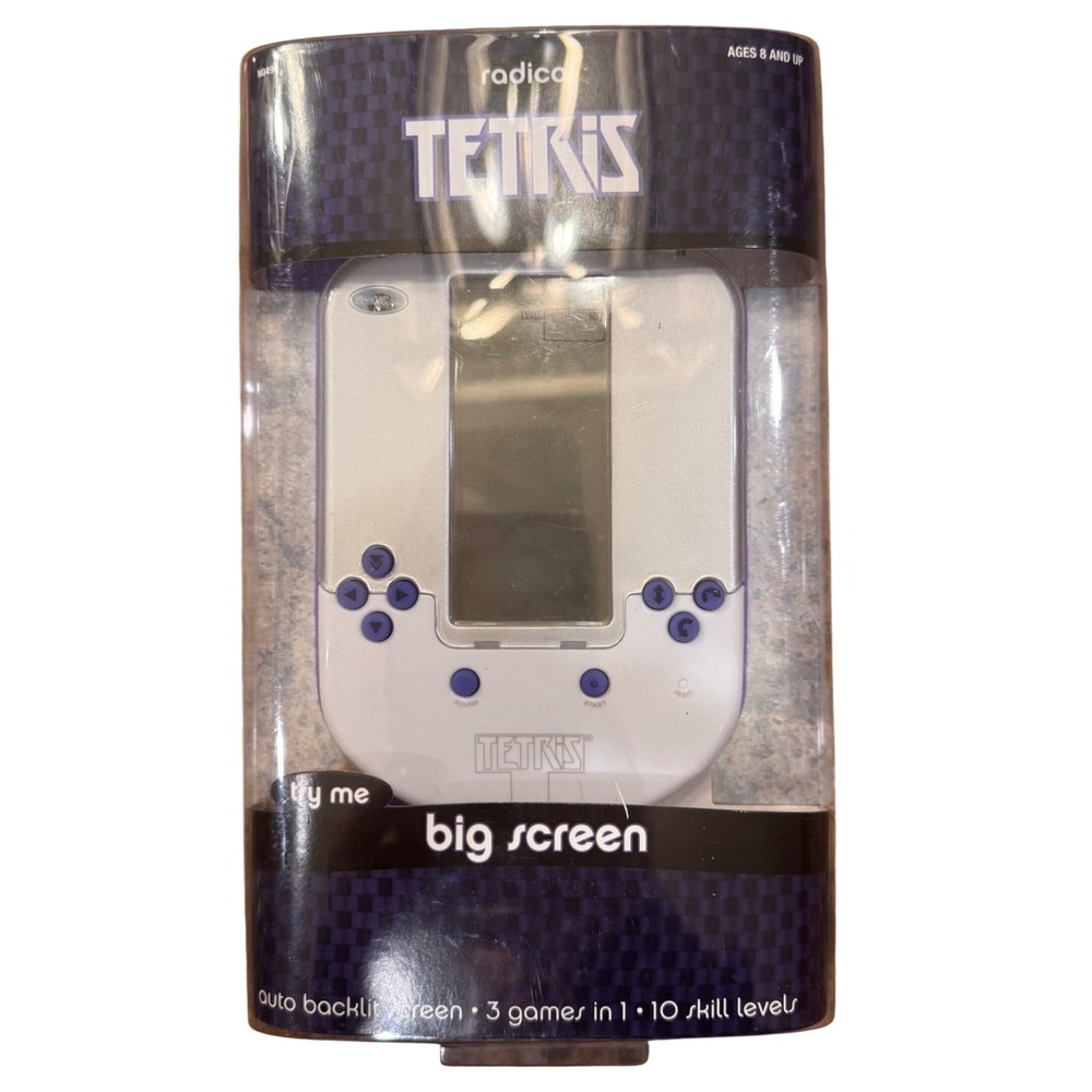 Radica Tetris Big Screen Handheld Electronic Game 2008 Retro Mattel NIB OSFM